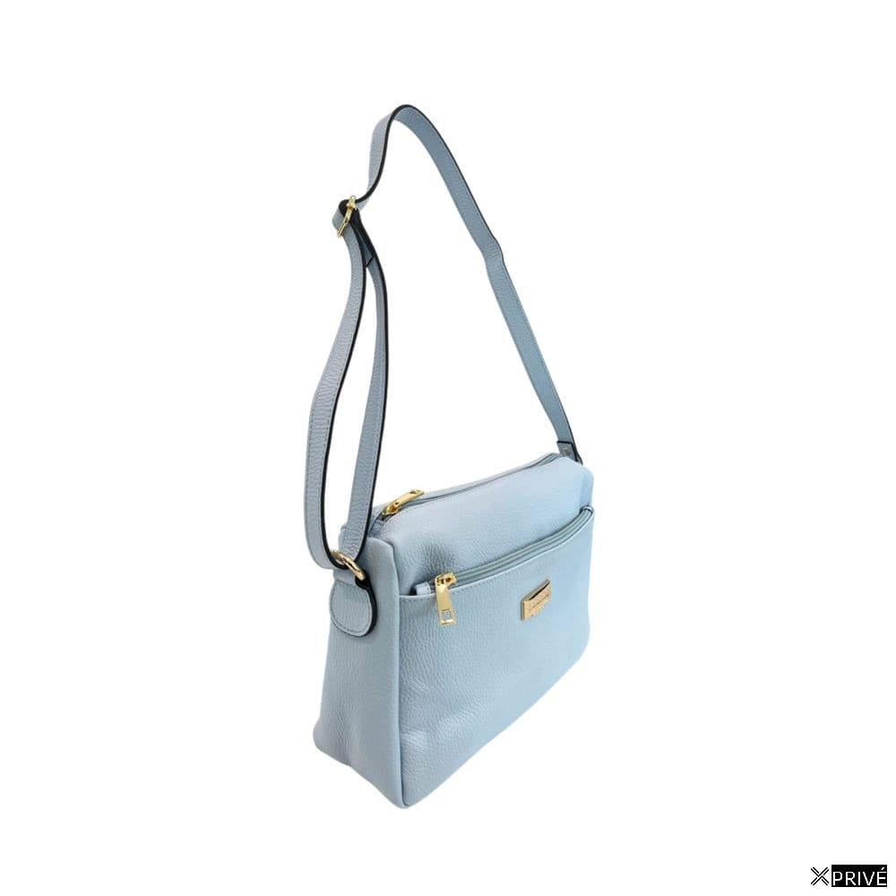 Blue Cowhide Crossbody Bag — 2