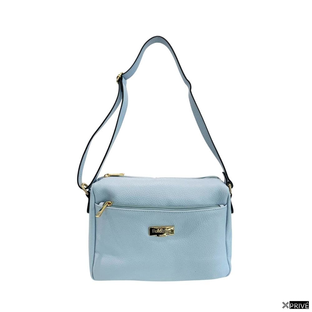 Blue Cowhide Crossbody Bag — 1