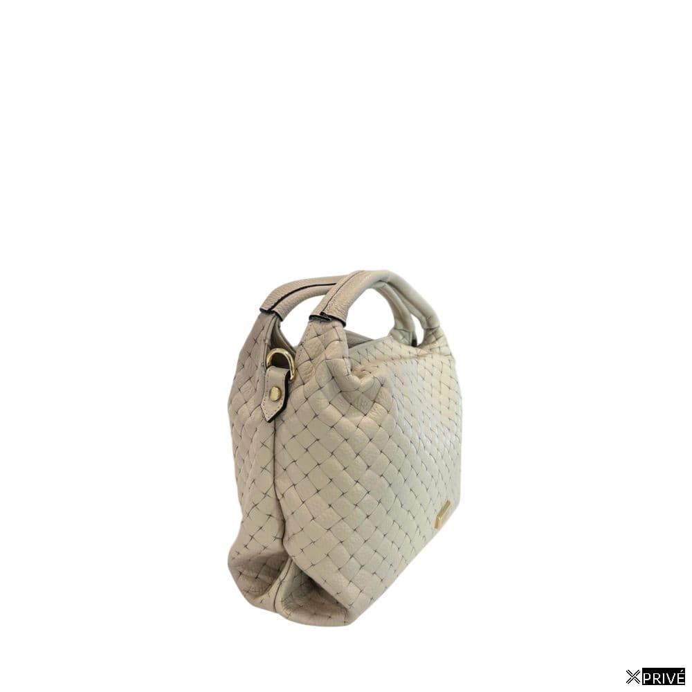 Sac bandoulière beige en Cowhide — 2