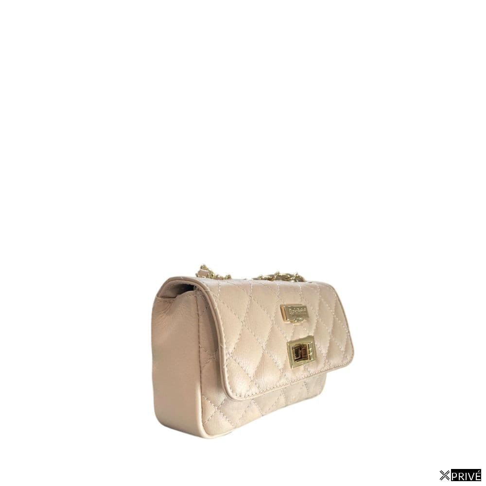 Sac porté croisé beige en Cowhide — 2