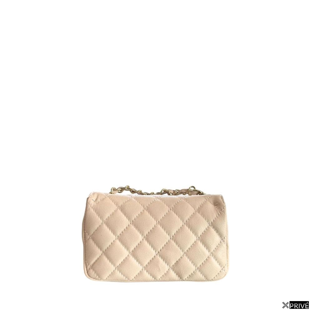 Sac porté croisé beige en Cowhide — 3