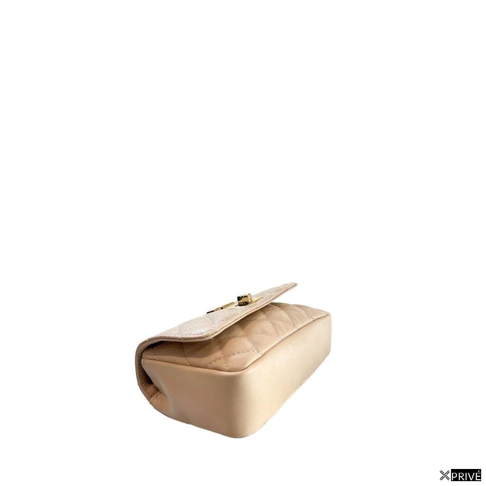 Sac porté croisé beige en Cowhide — 4
