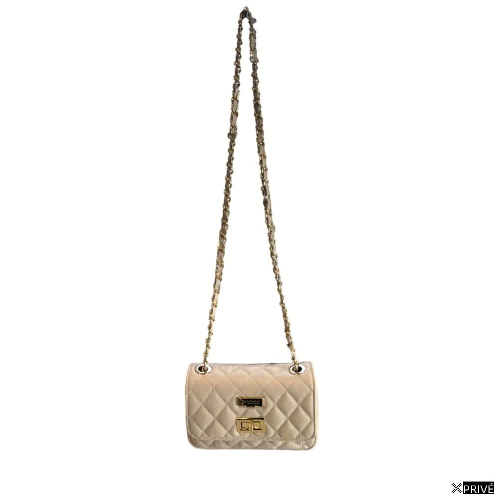 Sac porté croisé beige en Cowhide — 5