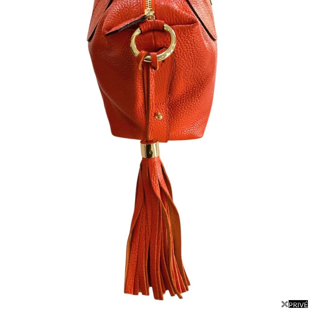 Sac bandoulière orange en Cowhide — 6