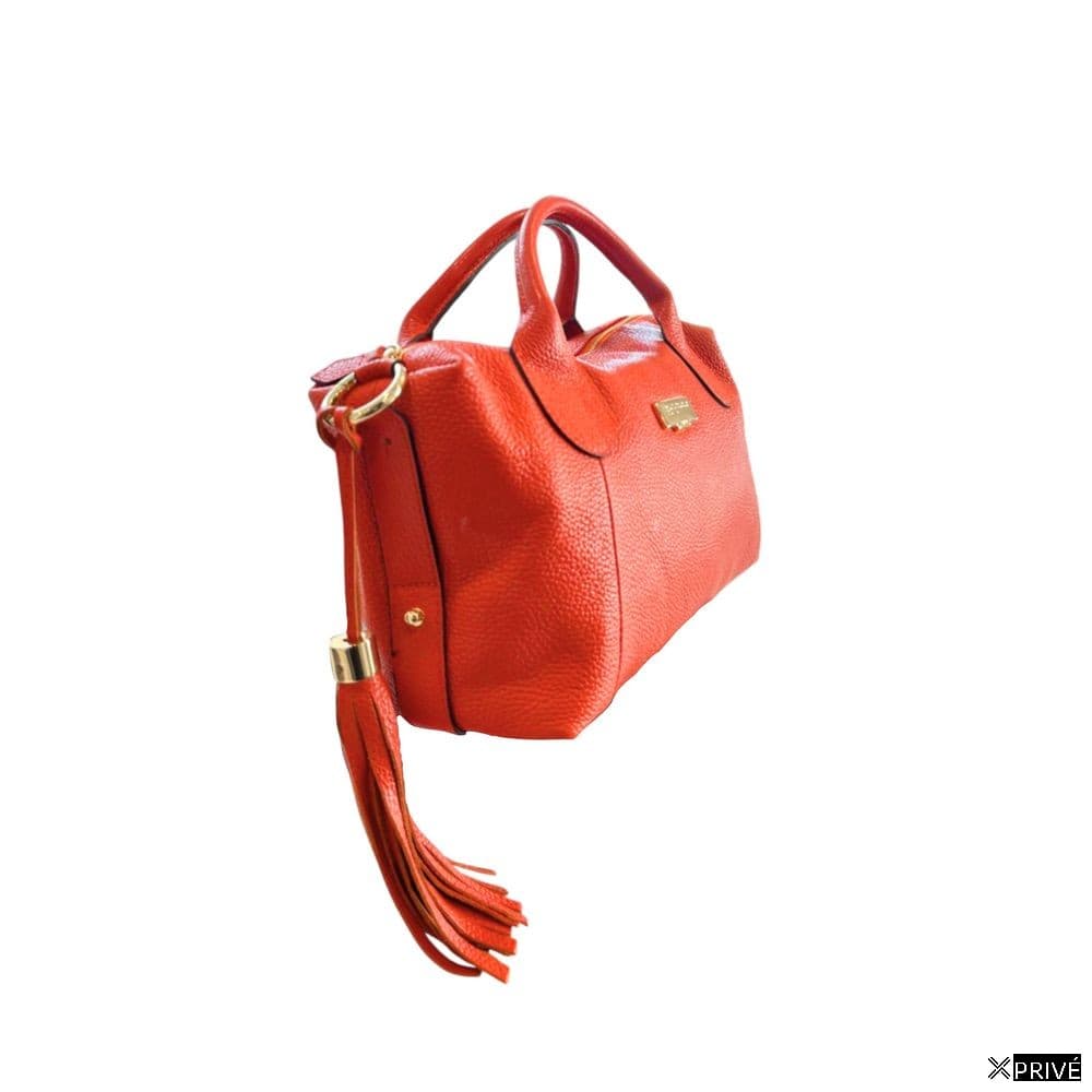 Sac bandoulière orange en Cowhide — 2