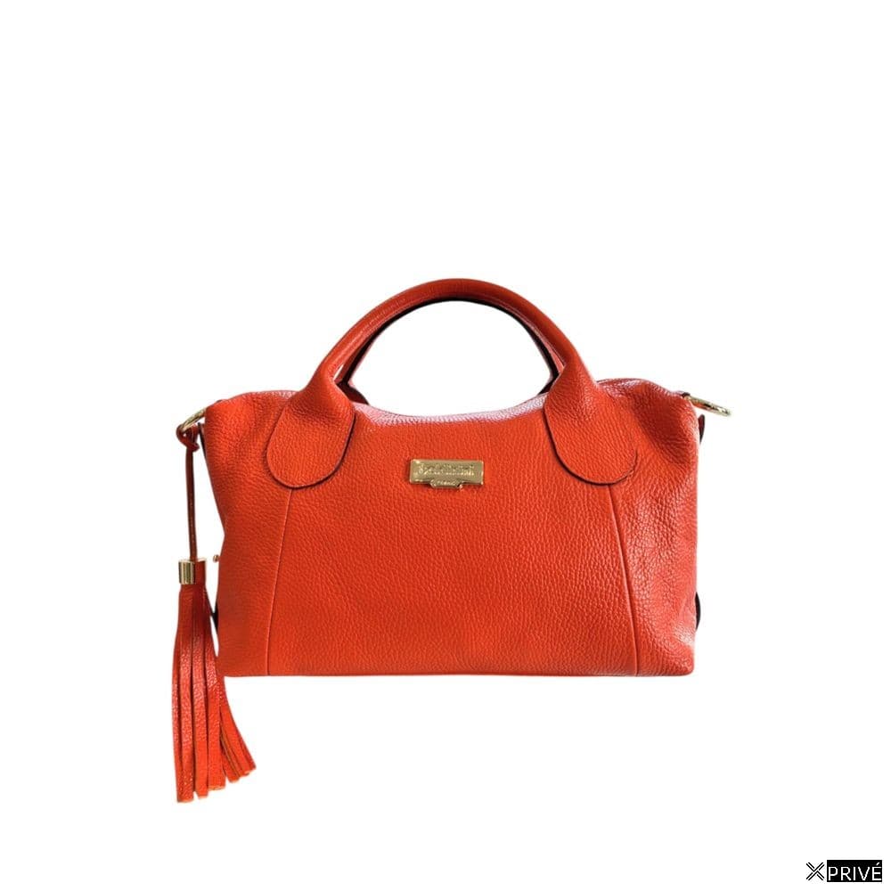 Sac bandoulière orange en Cowhide — 1