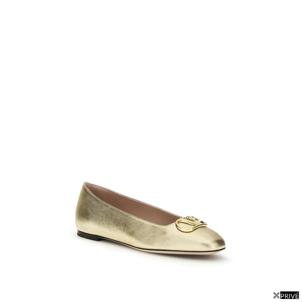 Chaussures plates dorées — 2