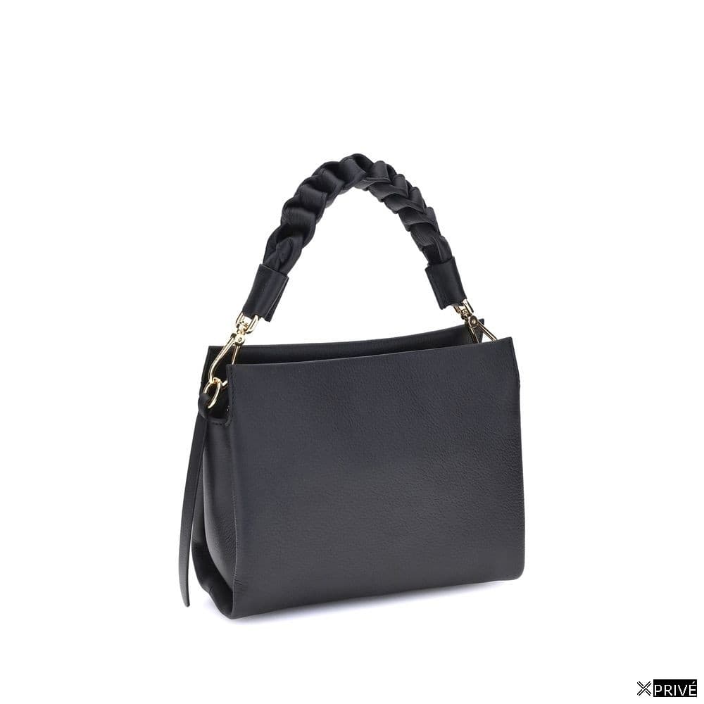 Black Calf Leather Bos Taurus Handbag — 3