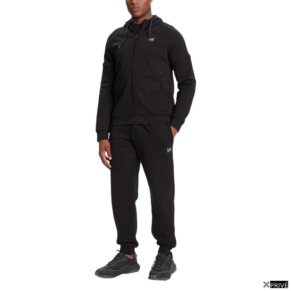 Black Cotton Sweatsuit — 1