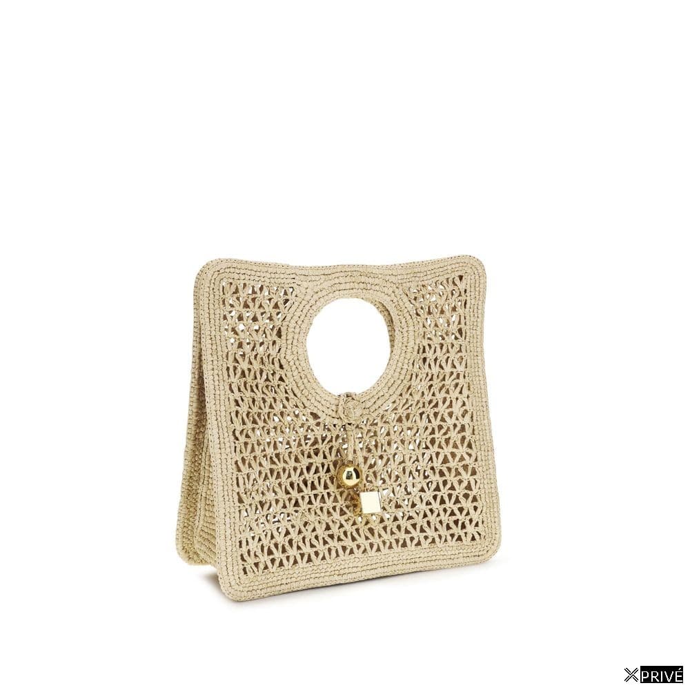 Sac à main beige en Raphia — 2
