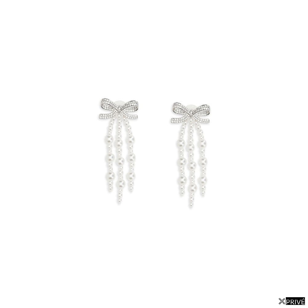 Boucle d’oreille blanche en Laiton — 1
