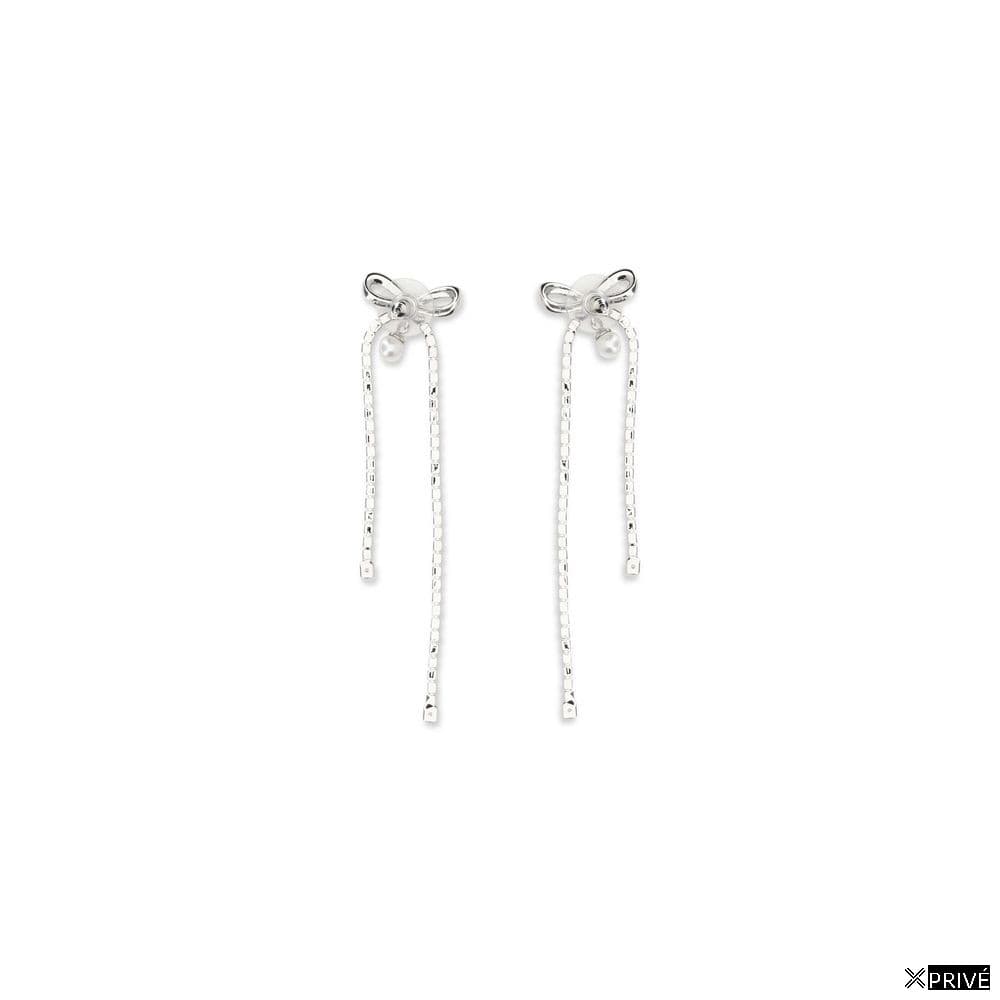 Boucle d’oreille argentée en Laiton — 2