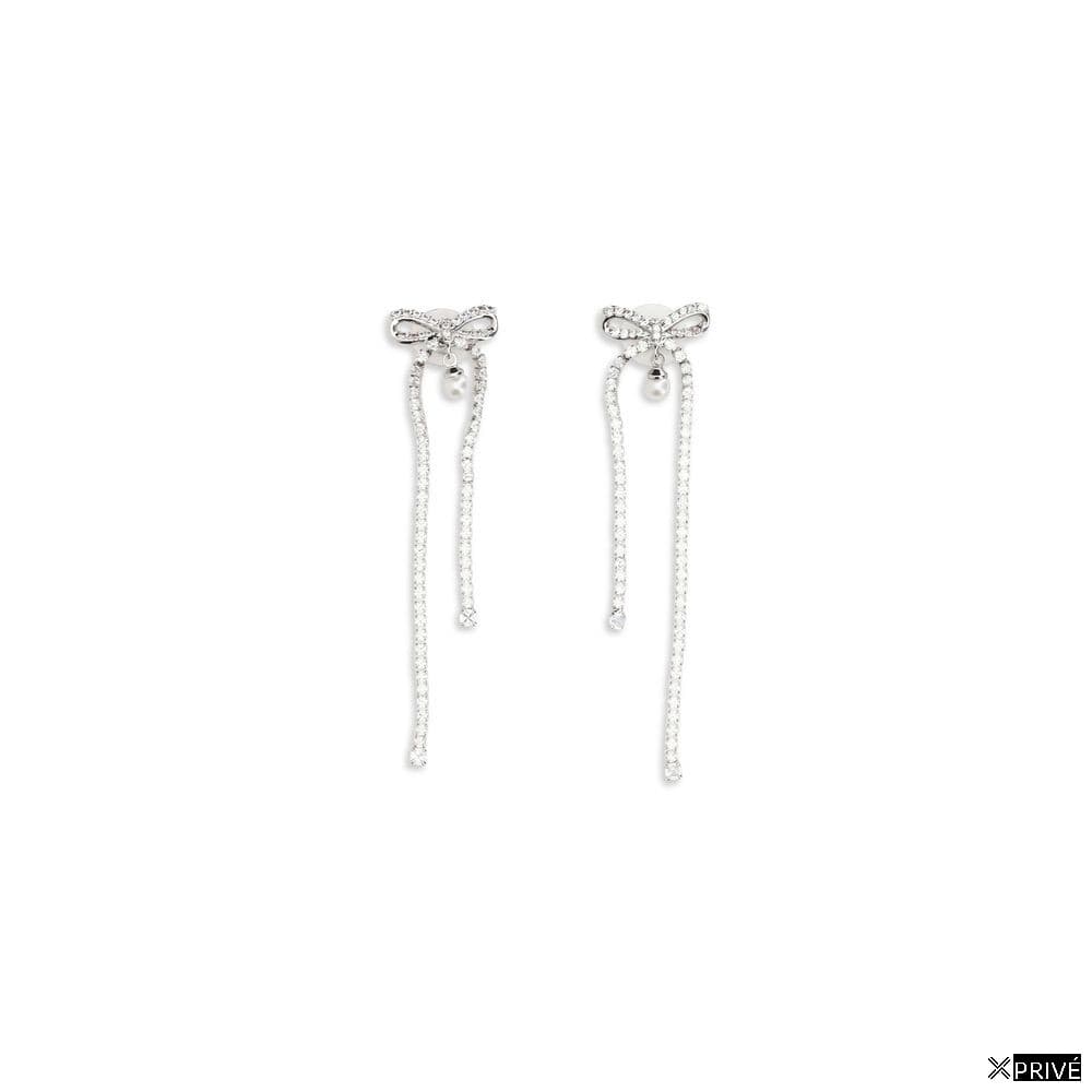 Boucle d’oreille argentée en Laiton — 1