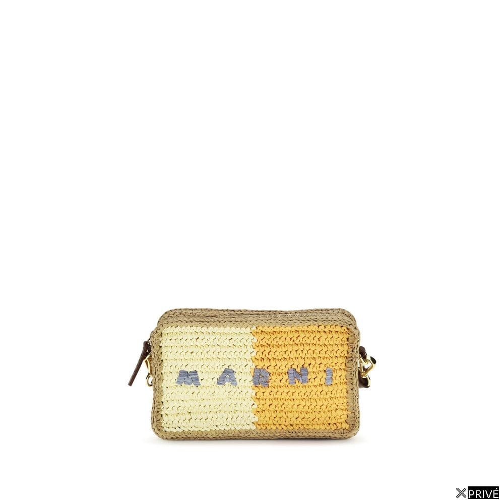 Sac bandoulière multicolore en Raphia — 1
