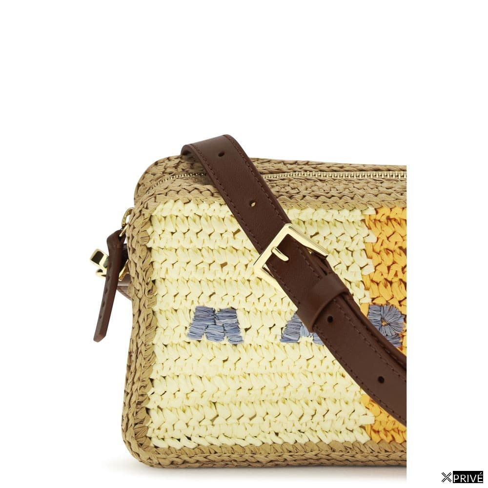 Sac bandoulière multicolore en Raphia — 4