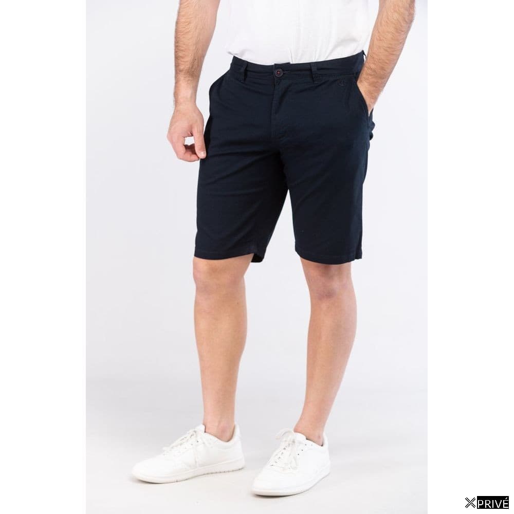 Short bleu en Cuir