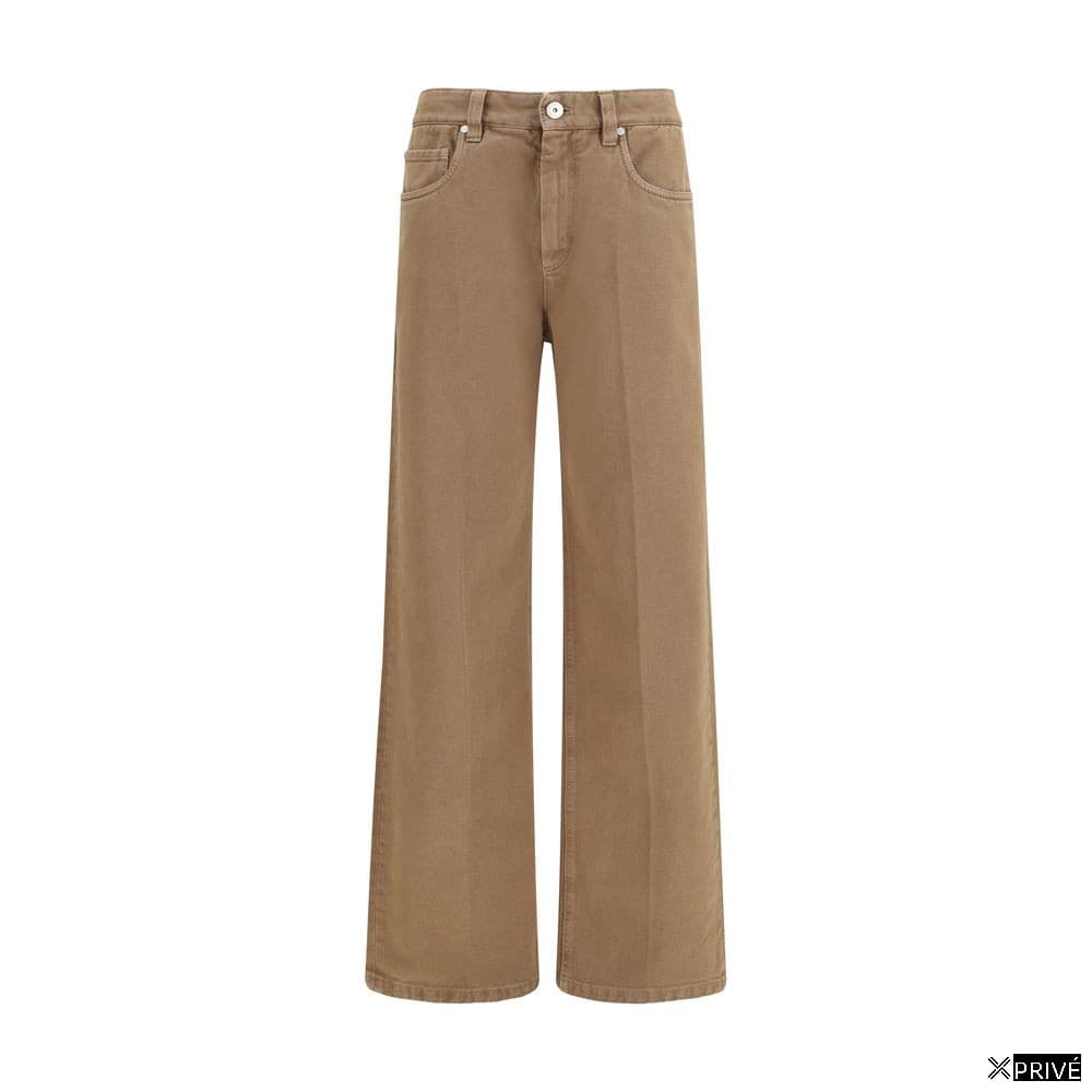 Jeans brun en Coton — 1