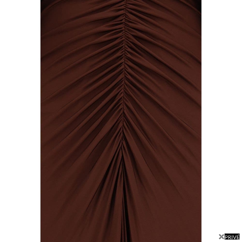 Robe brune en Viscose — 3