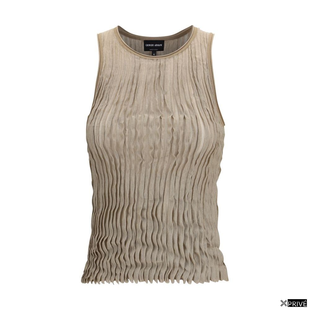 Pull beige en Soie — 1