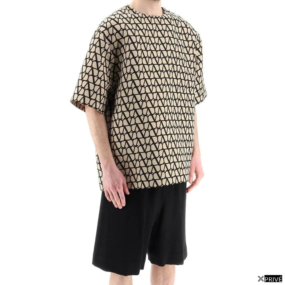 T-shirt brun en Soie — 2