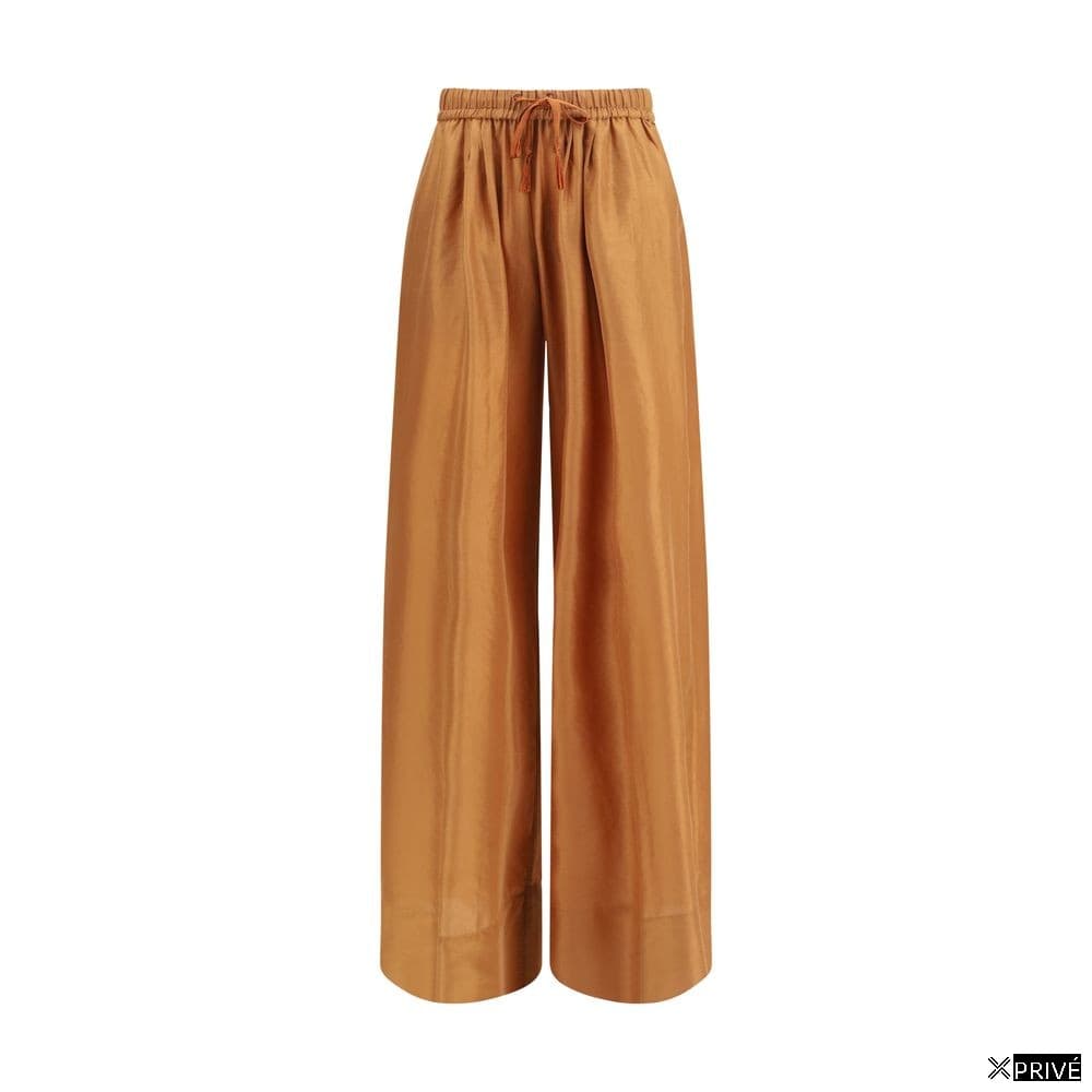 Jeans brun en Soie — 1