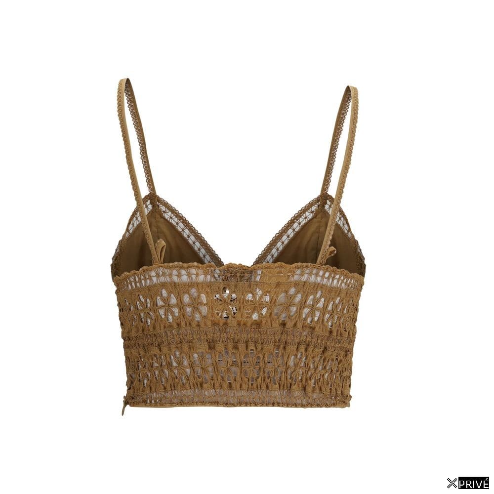 Top brun en Coton — 2
