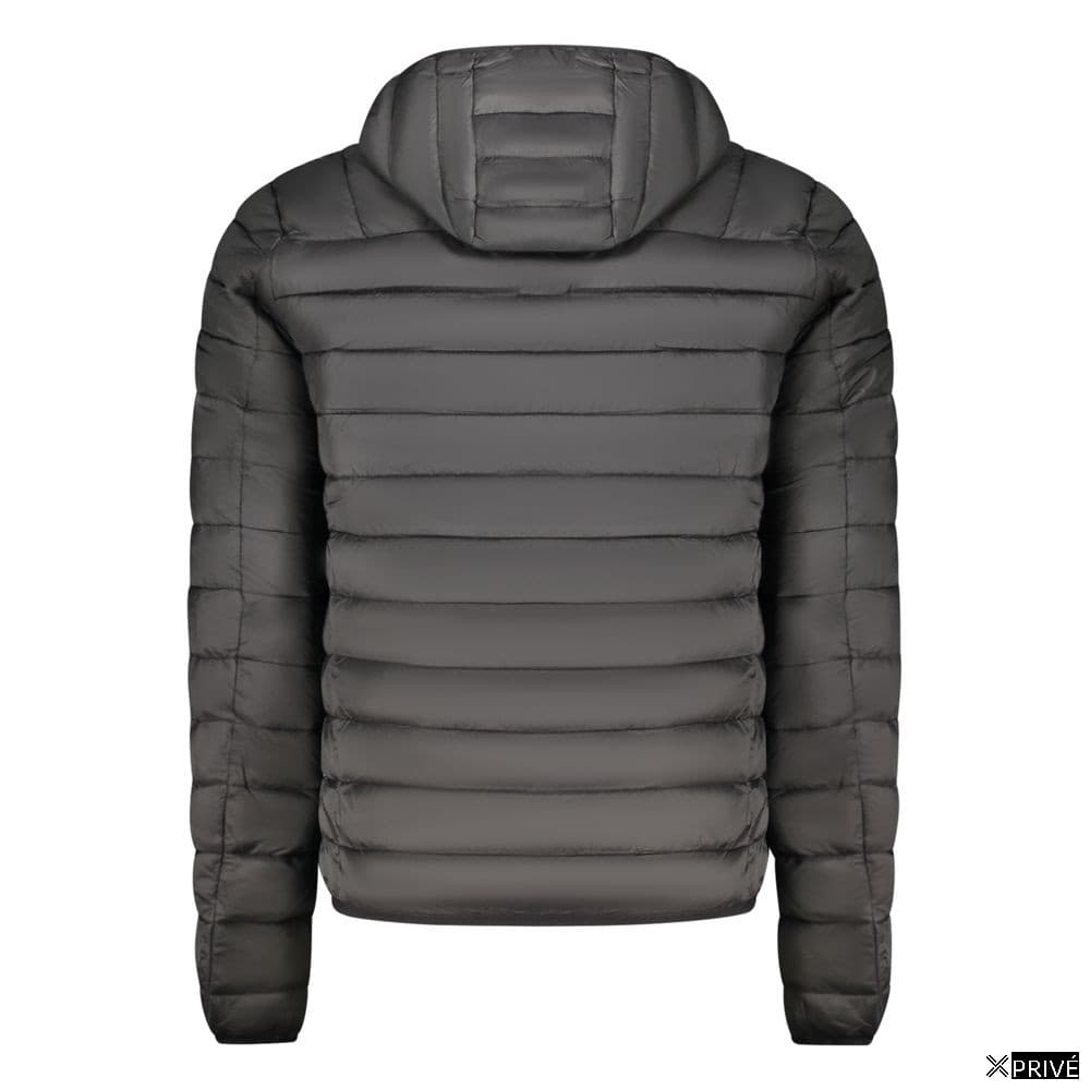 Black Polyester Men's Jacket — 2