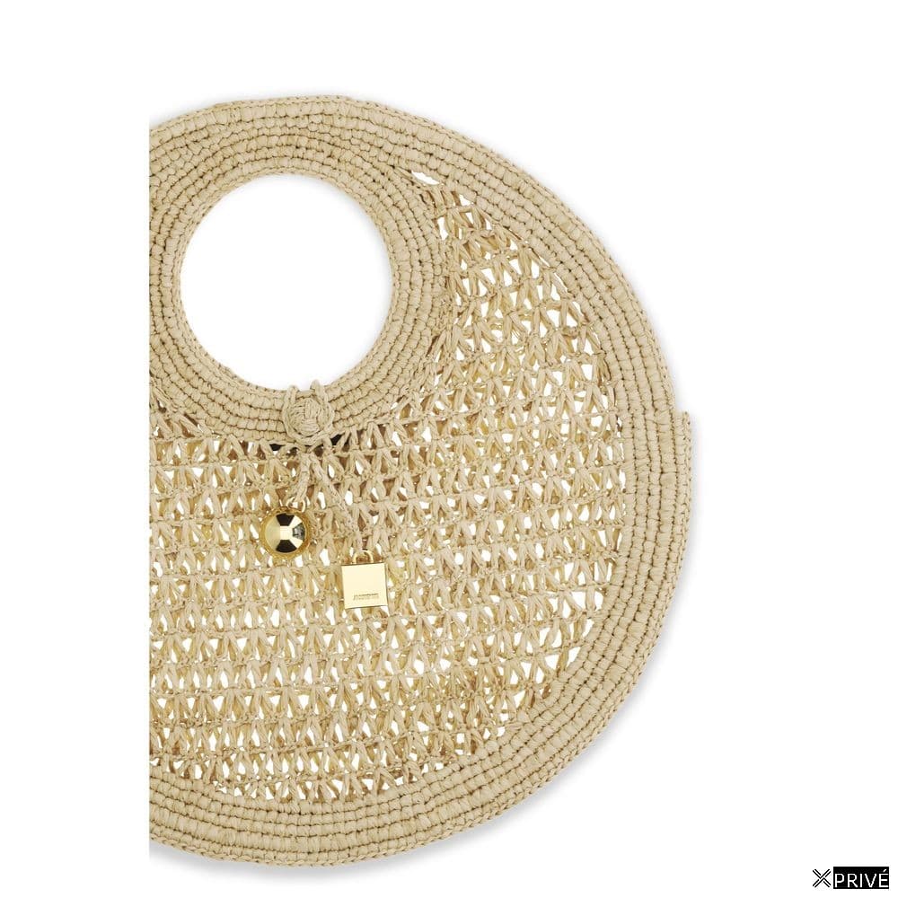 Beige Raffia Handbag — 3