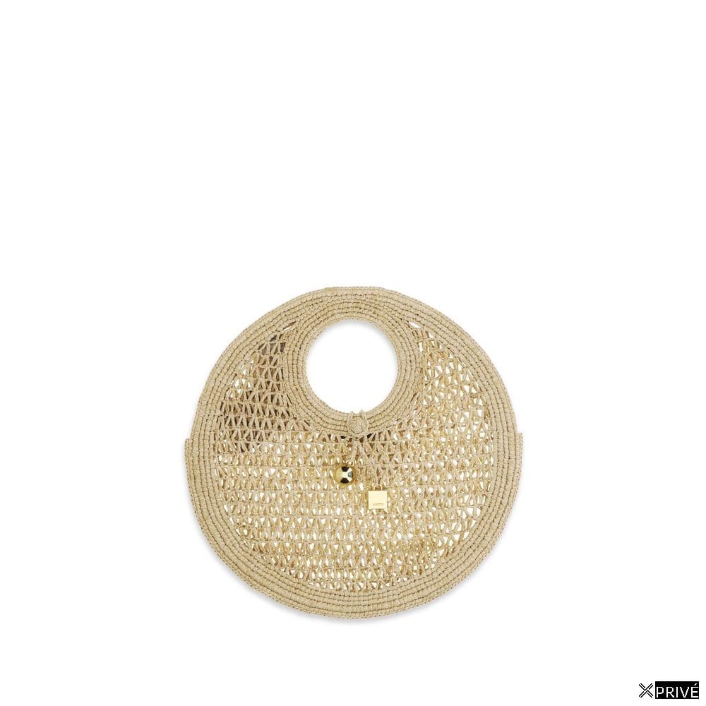 Beige Raffia Handbag — 1