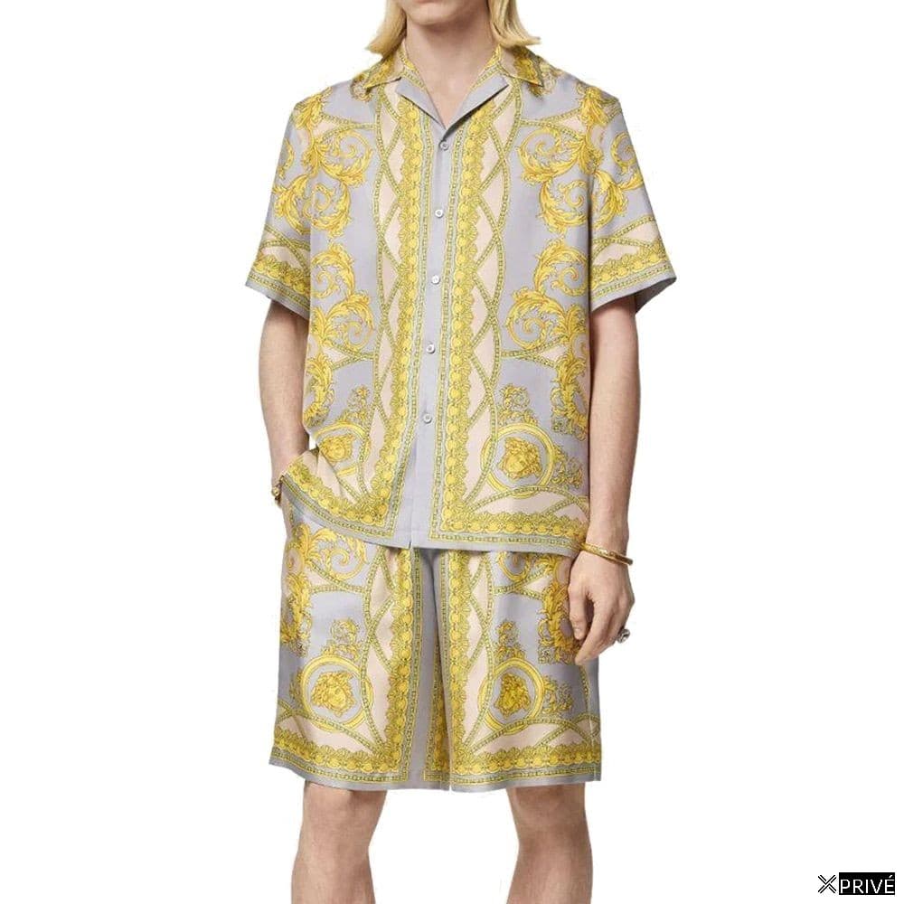 Short gris en Soie — 2