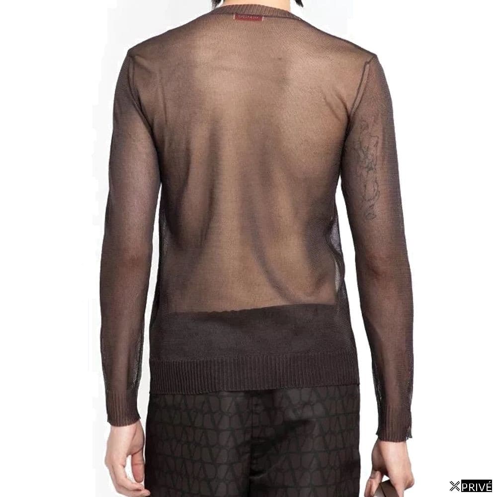 Pull brun en Soie — 3