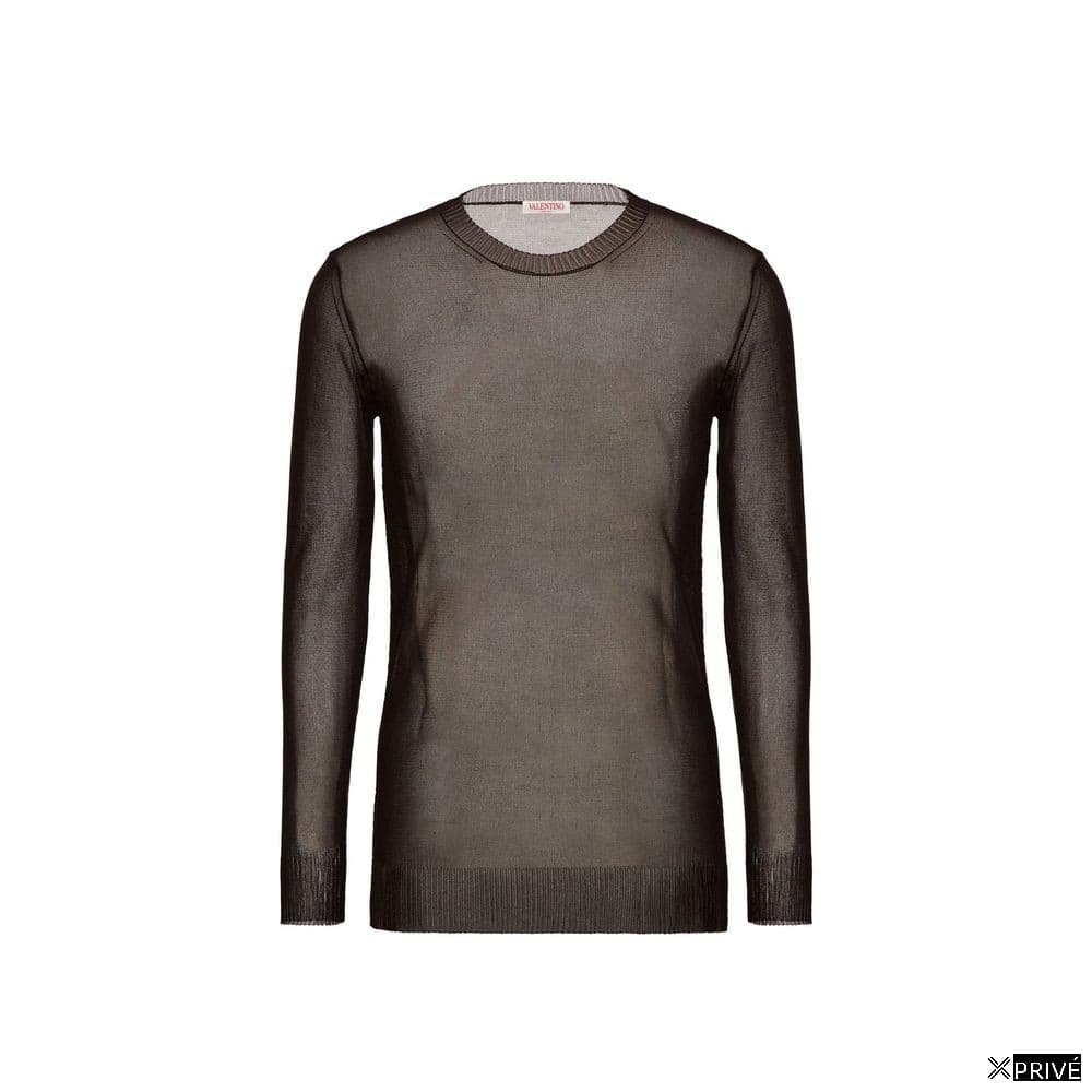 Pull brun en Soie — 1