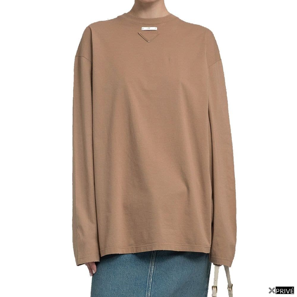Top brun en Coton — 2