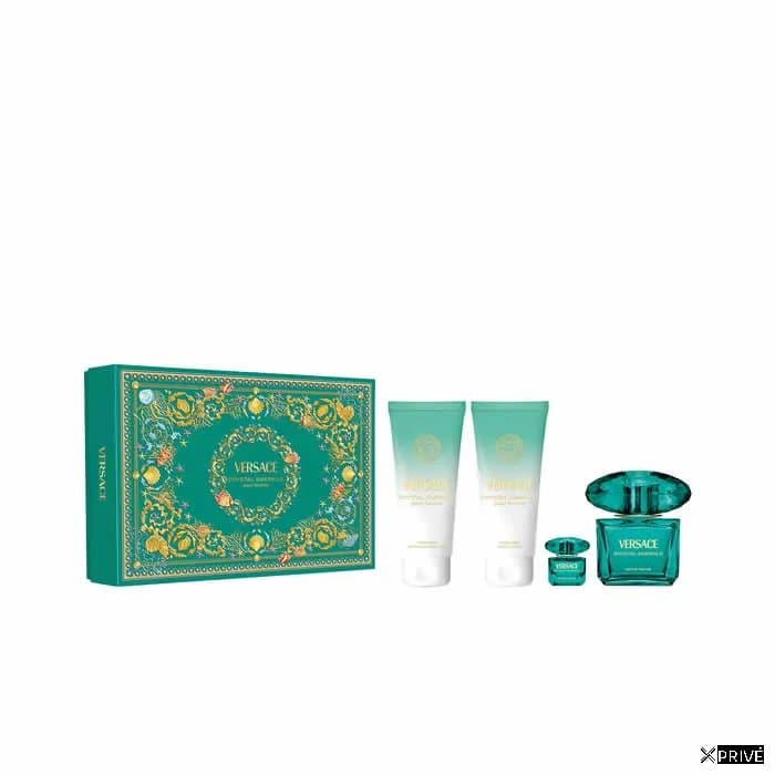 Versace Crystal Emerald Eau De Parfum Spray 90ml Coffret 4 Produits — 1