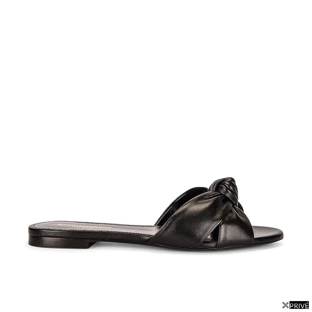 Chaussures plates noires en Veau — 1