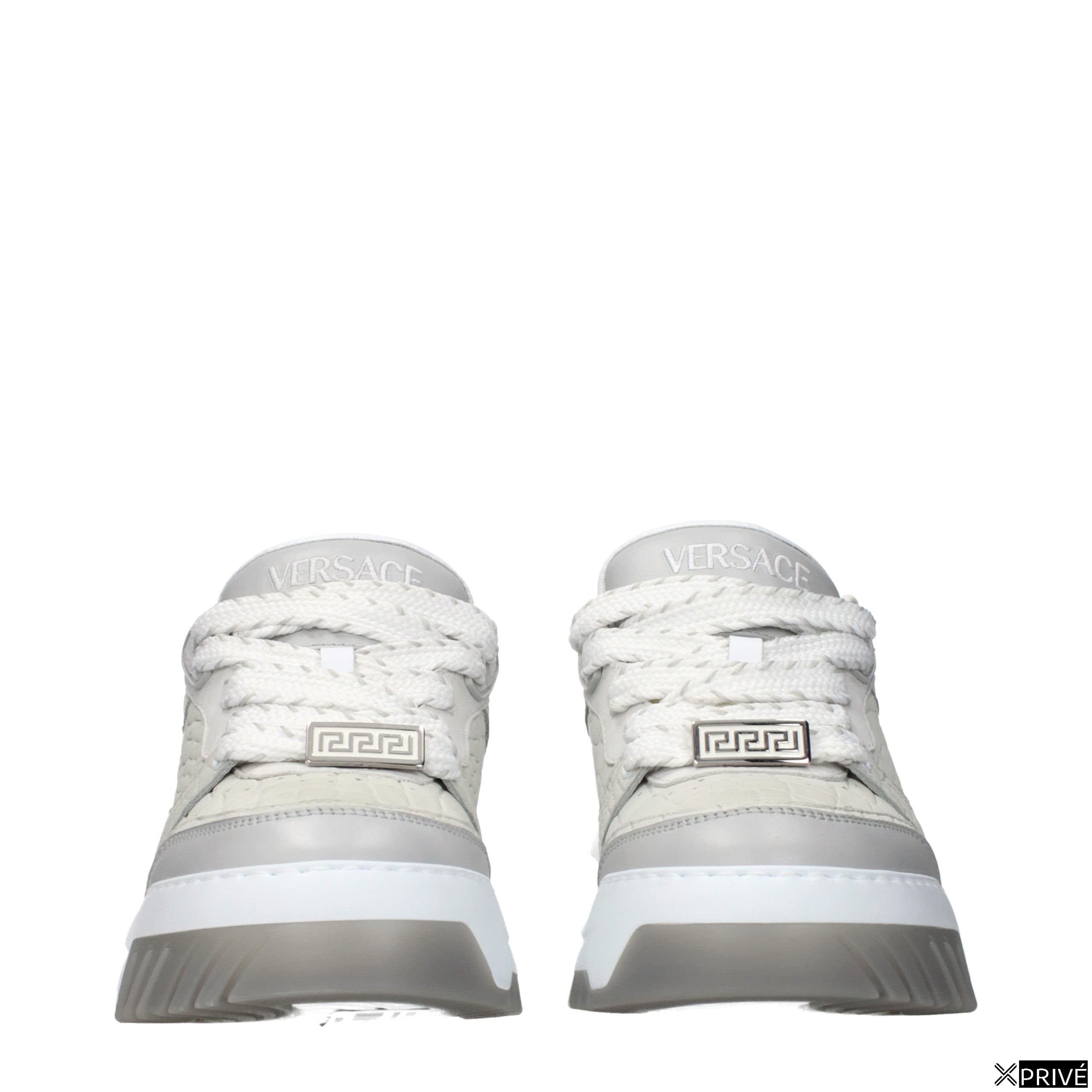 Chaussures de sport grises en Cuir — 3