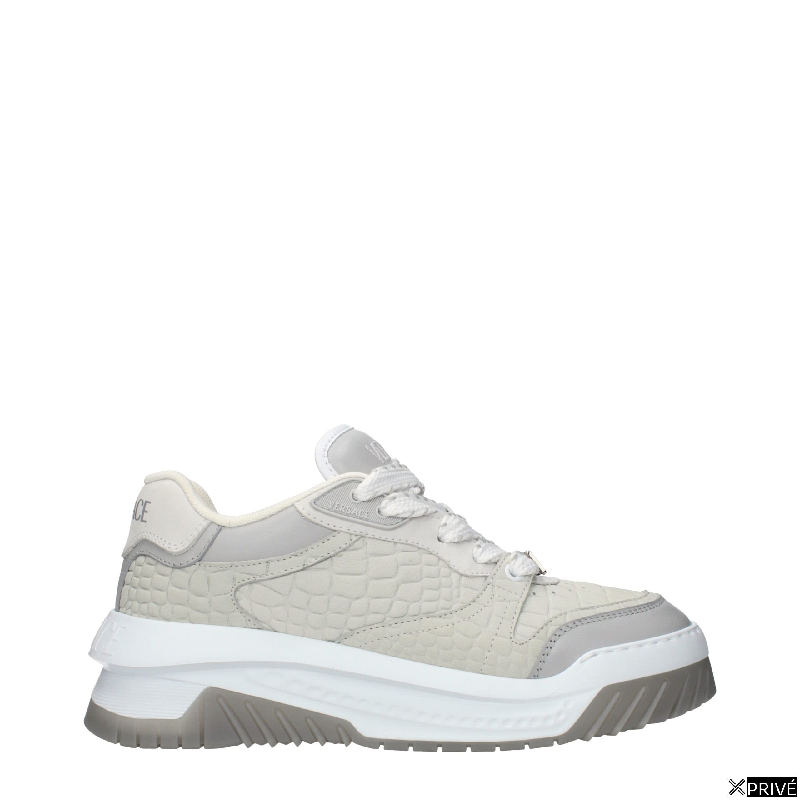 Chaussures de sport grises en Cuir — 1
