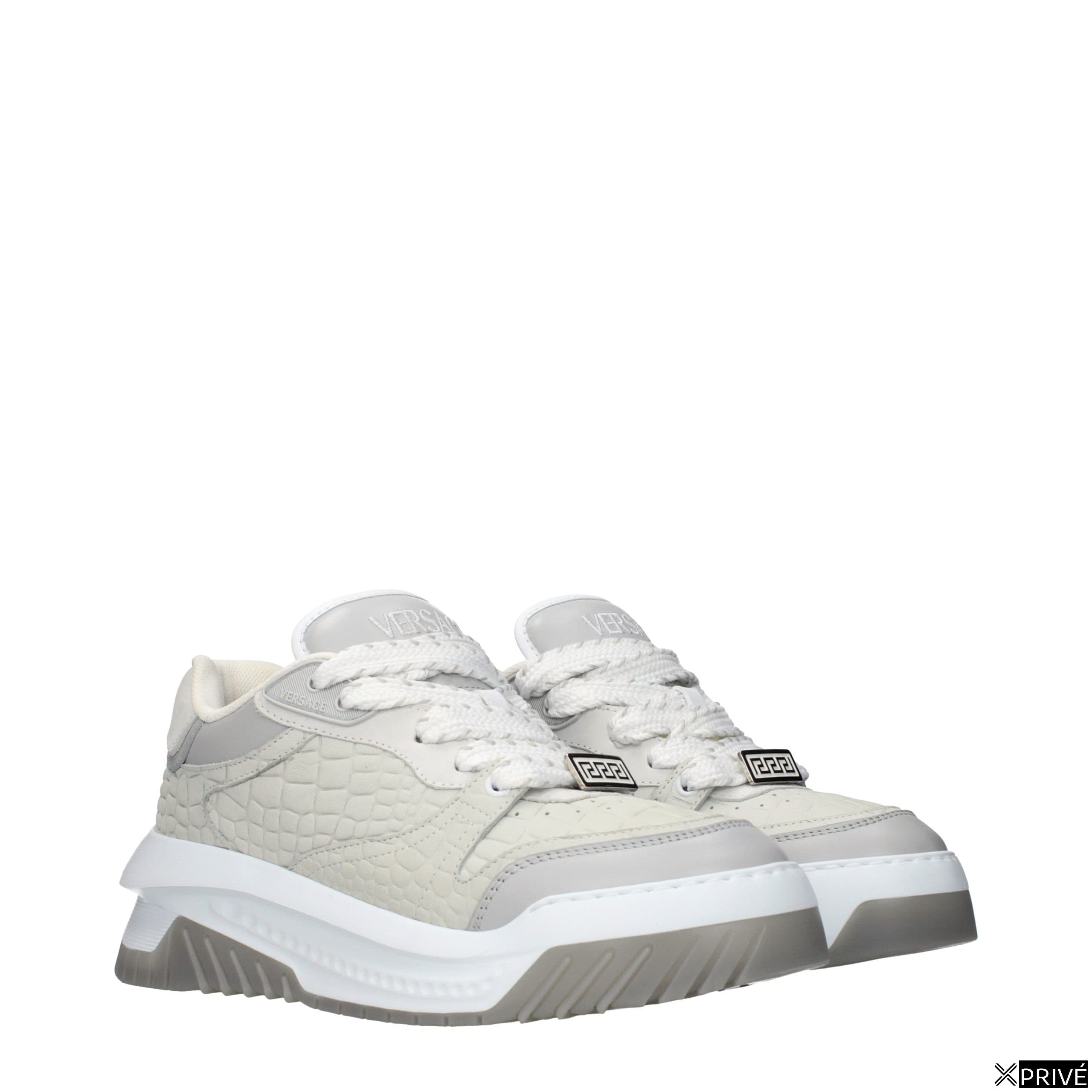 Chaussures de sport grises en Cuir — 2