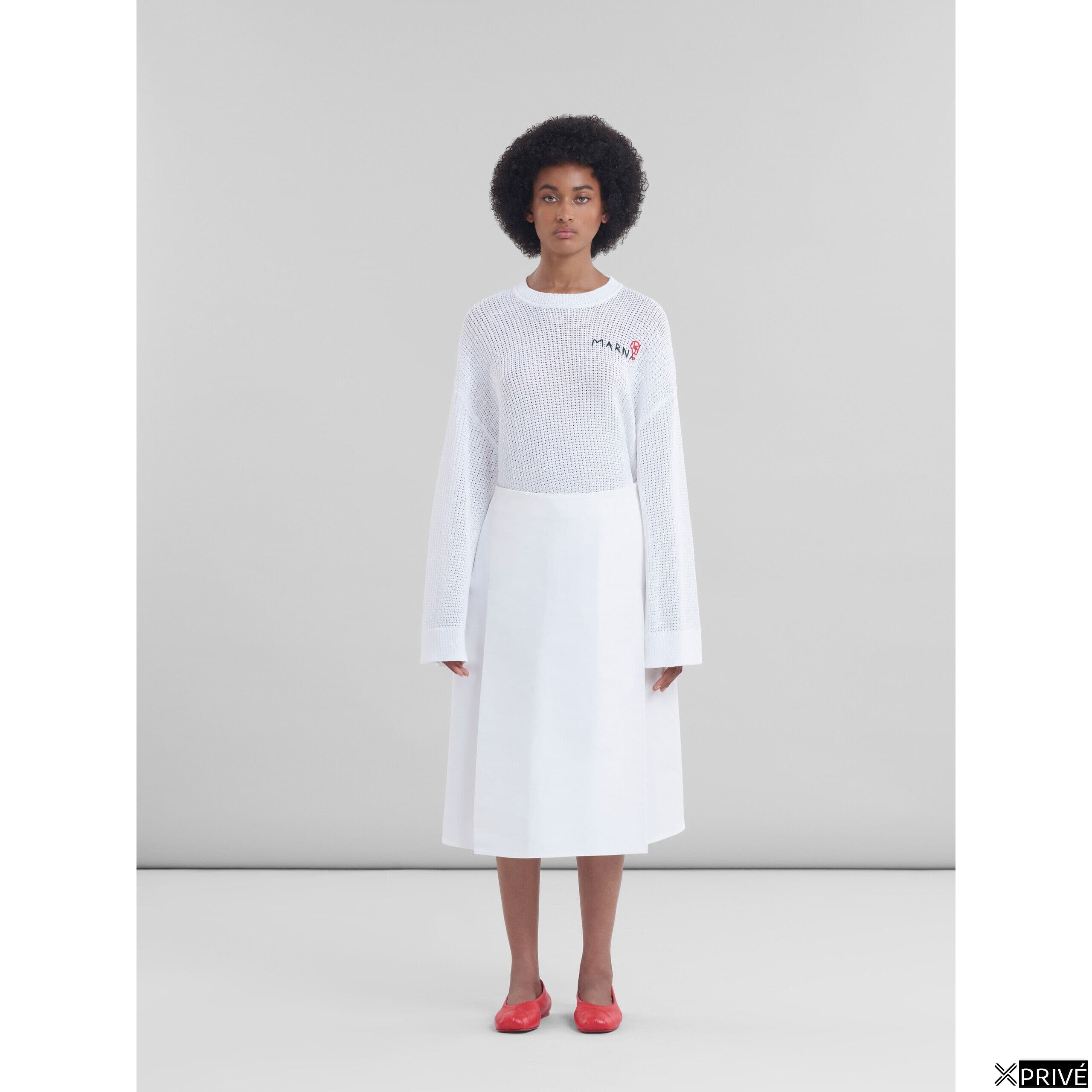 White Fibres Long Skirt — 2