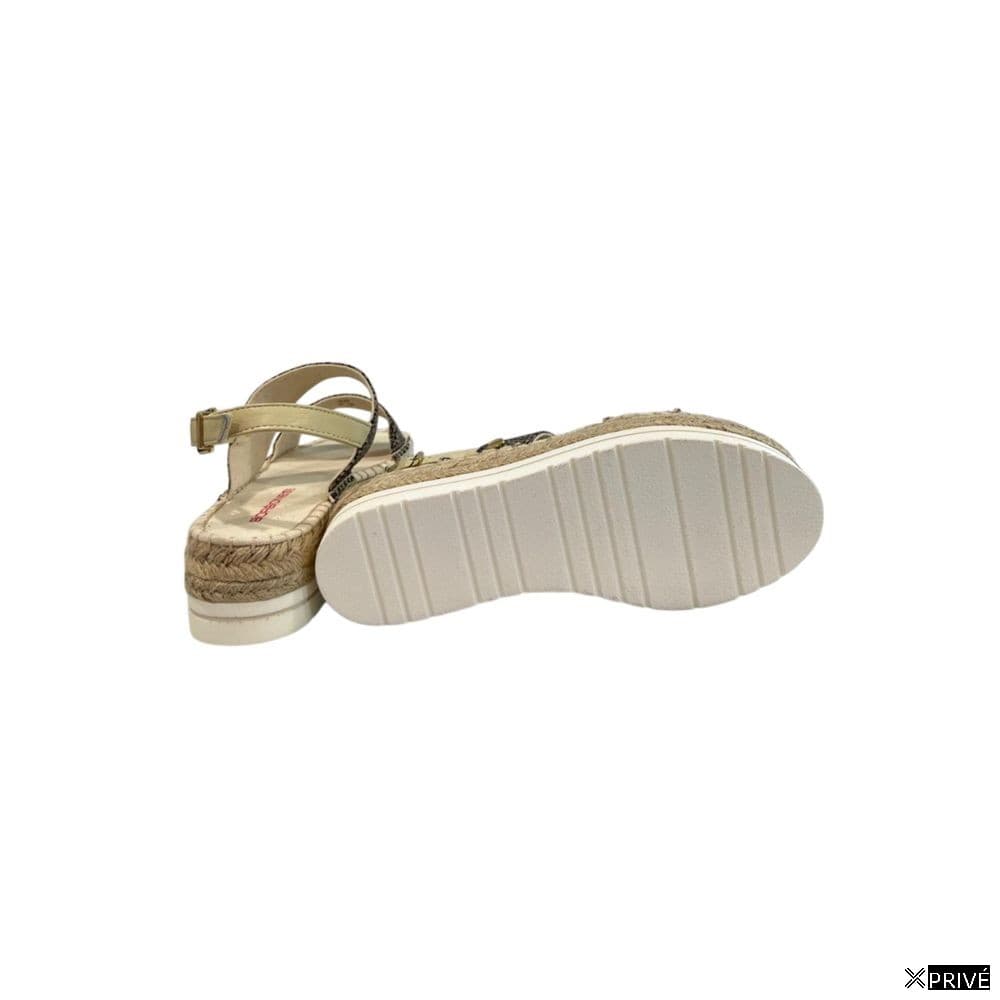 Sandales beiges en Tissu — 5