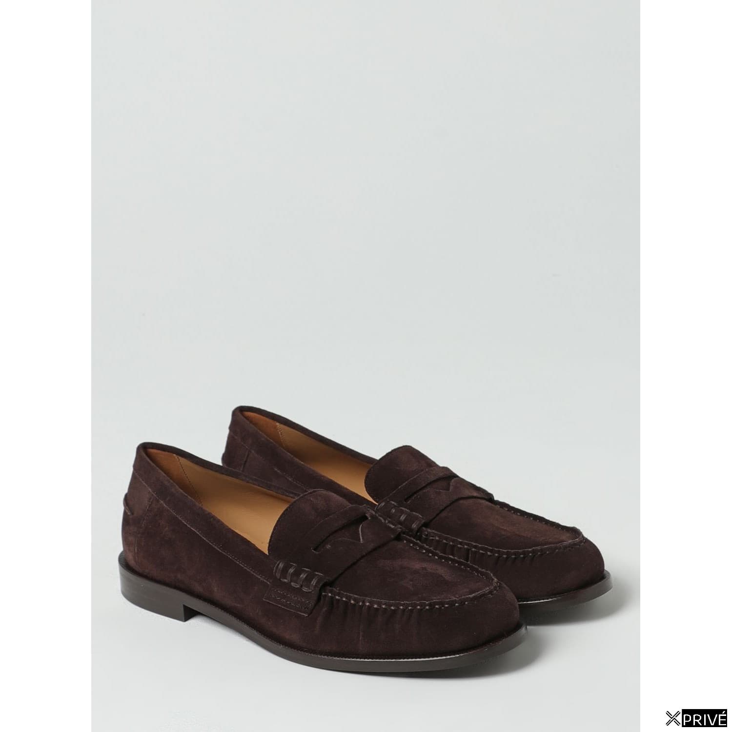 Brown Suede Leather Slip-On Loafers — 2