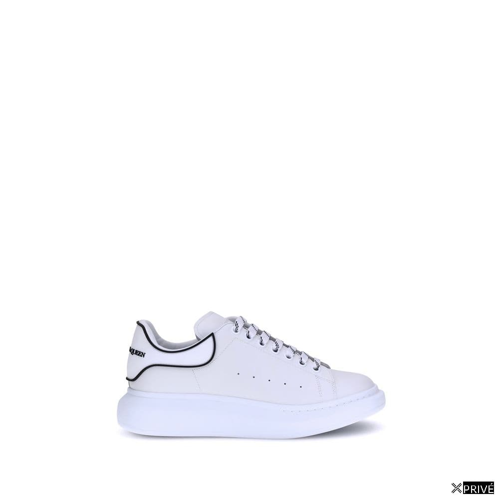 White Calf Leather Bos Taurus Platform Sneakers — 1