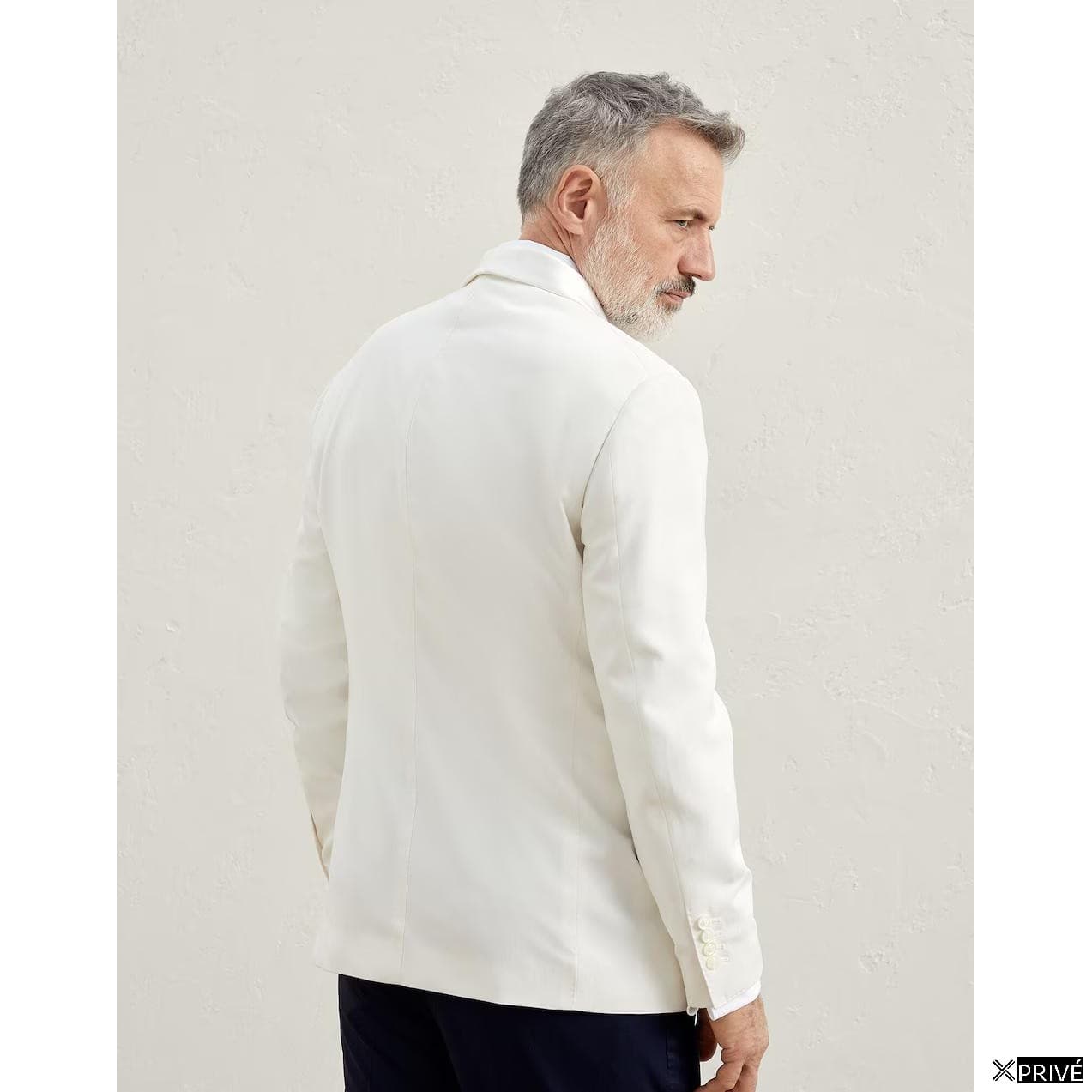Bicolor Silk Blazer — 4