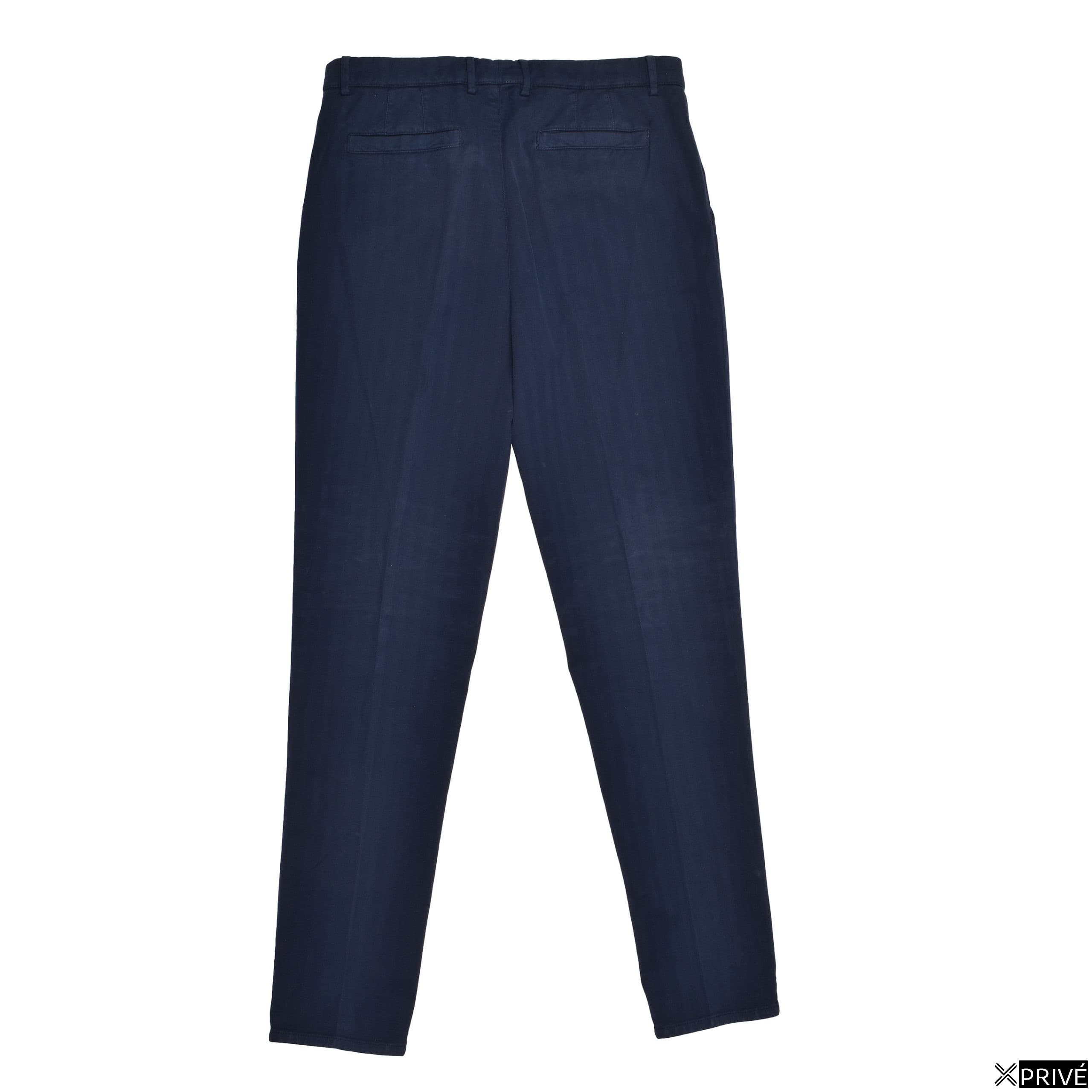 Blue Cotton Casual Pants — 2