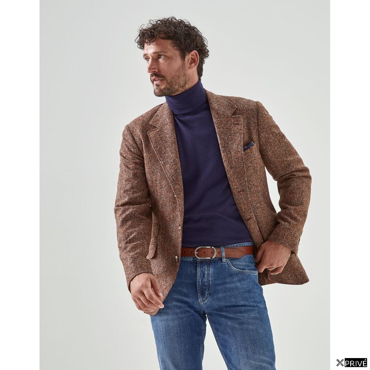 Orange Leather Blazer — 4
