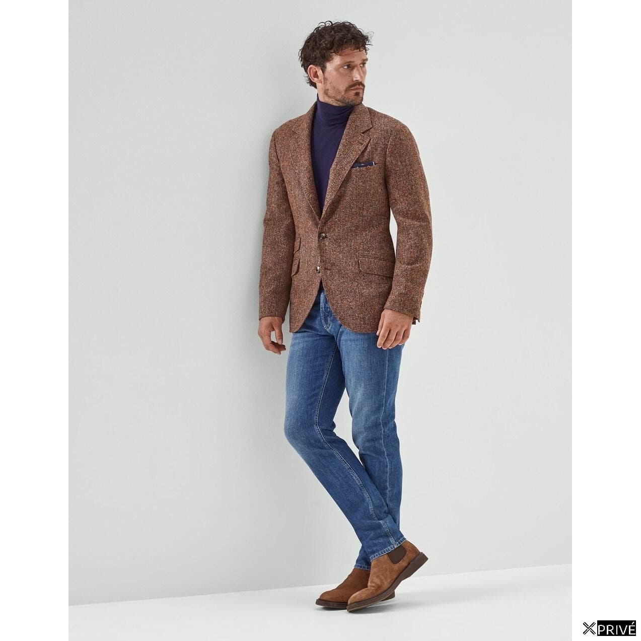Orange Leather Blazer — 1