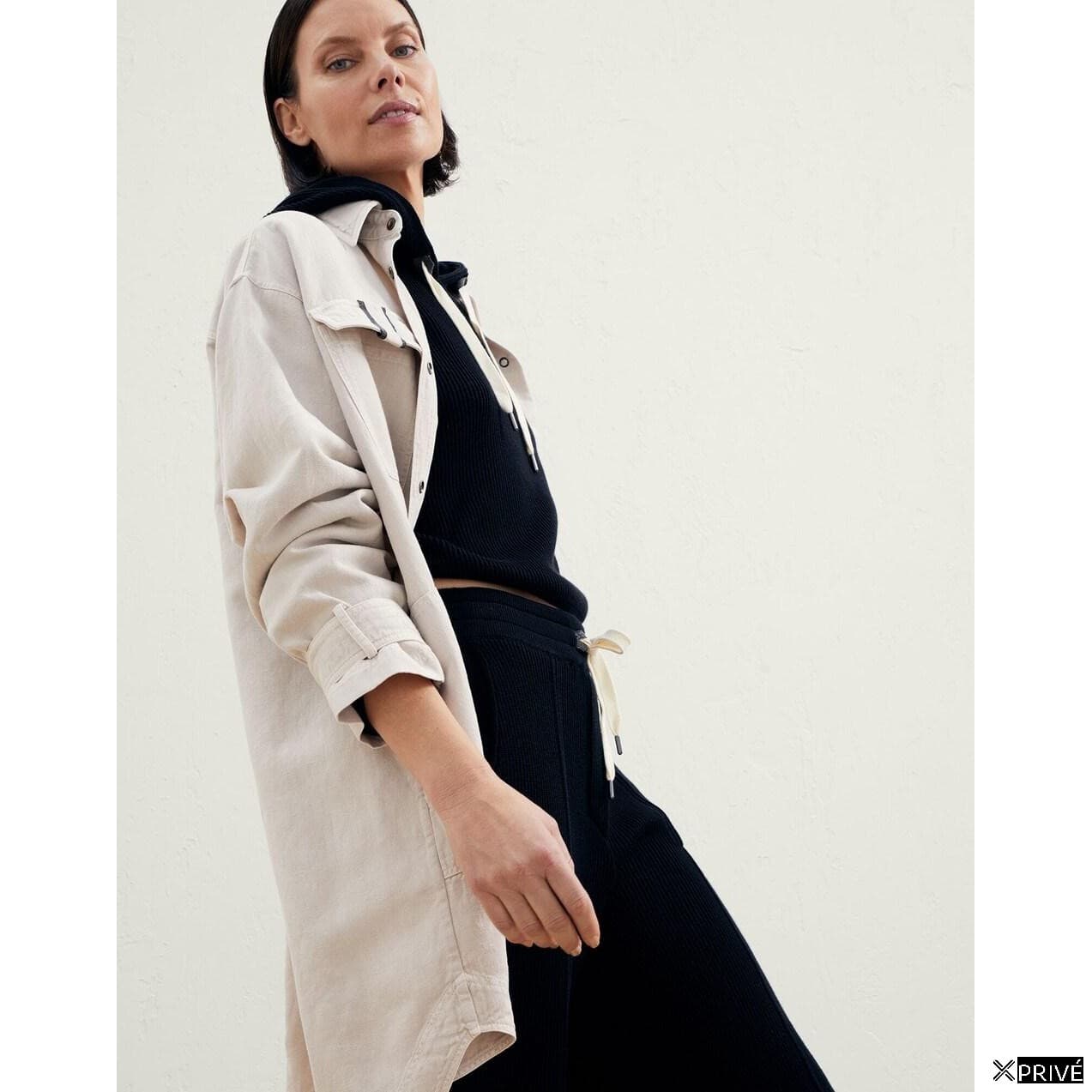 Beige Cotton Denim Jacket — 5