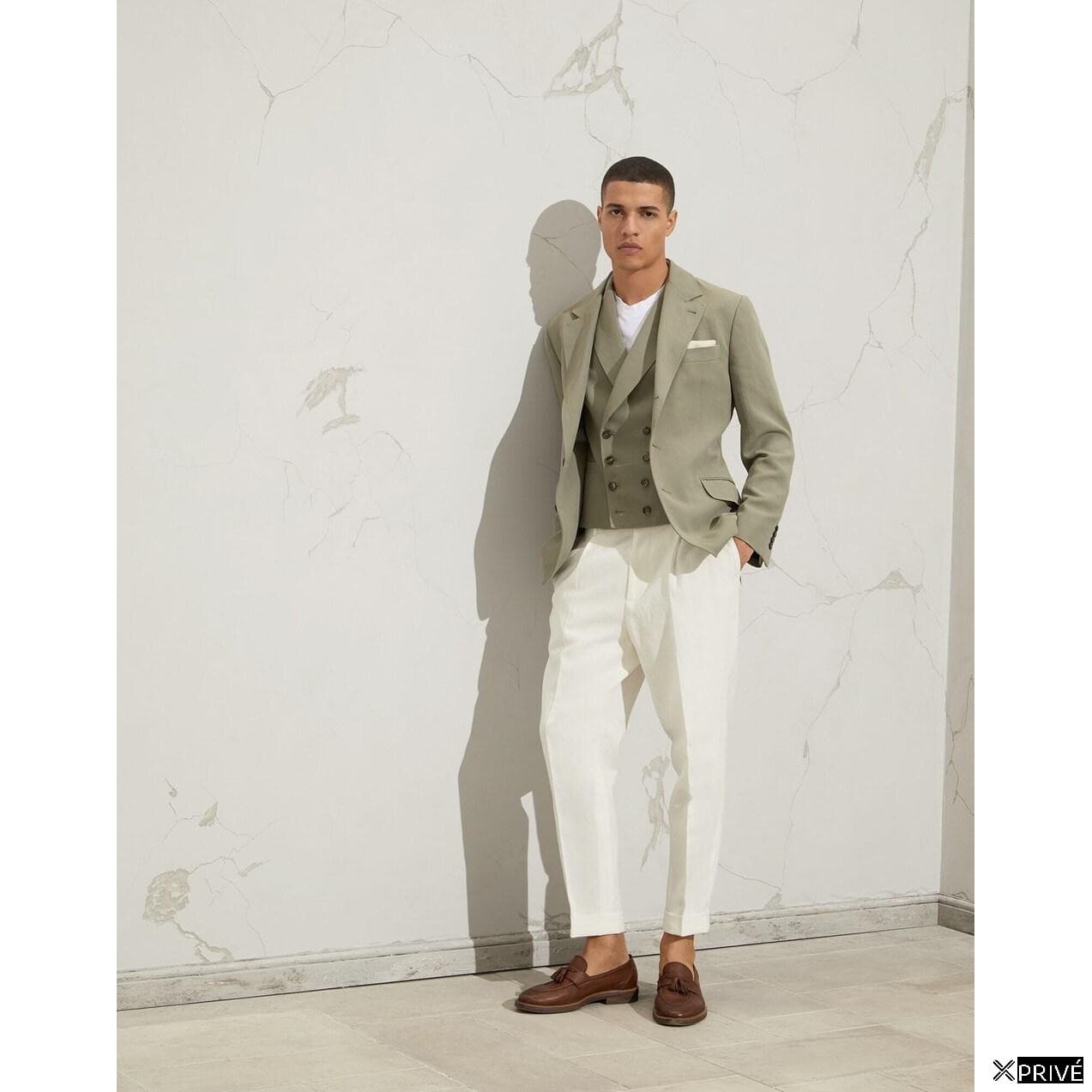 Army Linen Sleveless Jacket — 1