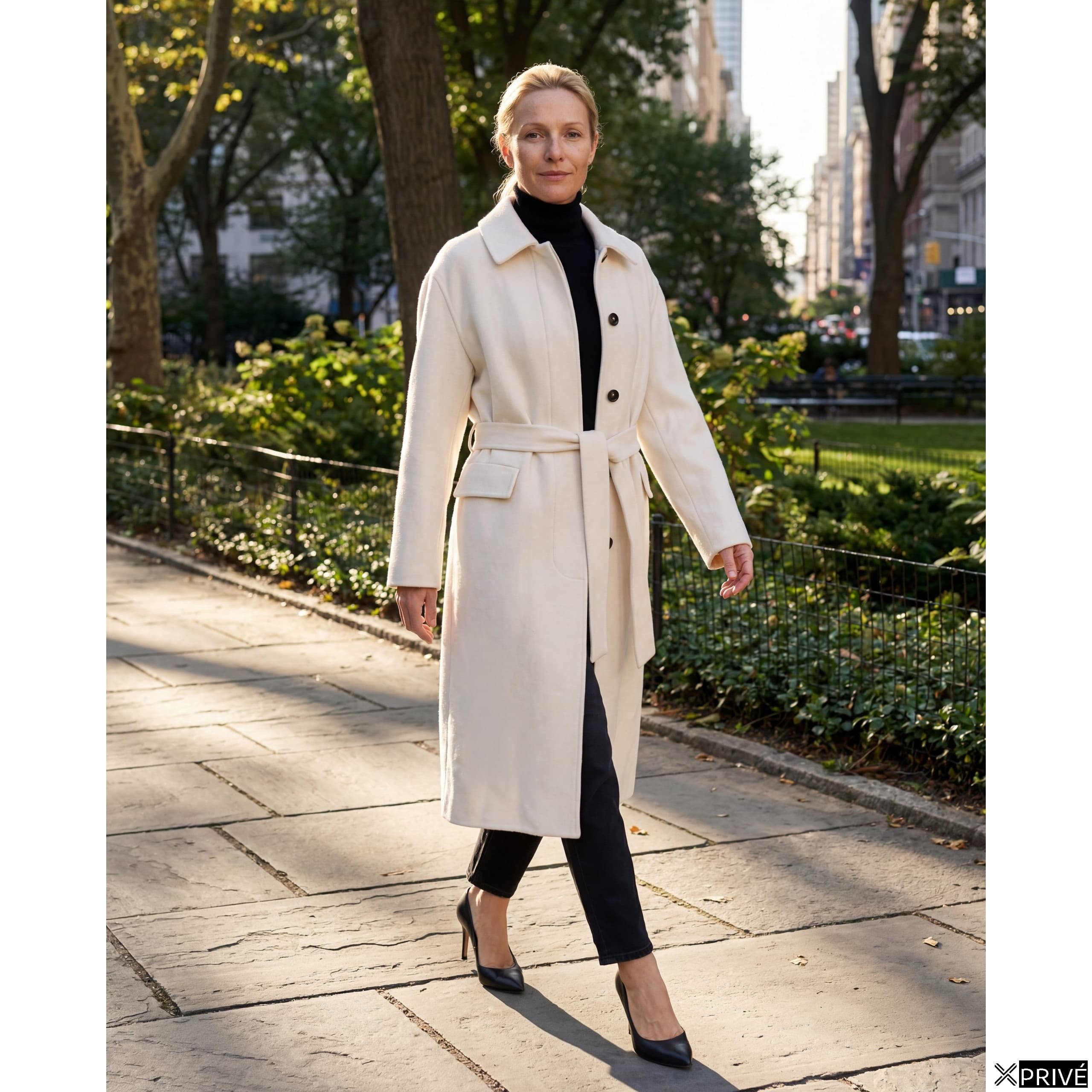 White Cashmere Coat — 3