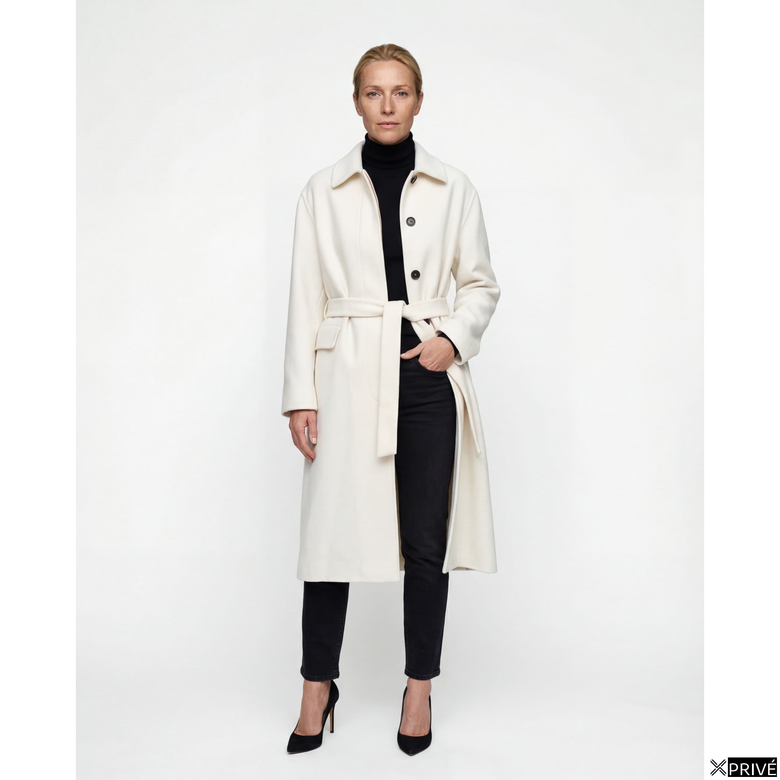 White Cashmere Coat — 1